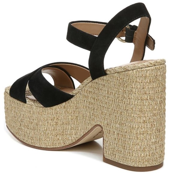 🆕️ NEW Trianna Espadrille Platform Sandal SAM EDELMAN 7.5 and 9.5 in Black - Picture 2 of 12